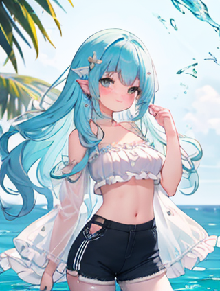 蓝色上衣与裙子的完美搭配：探索女性着装美学